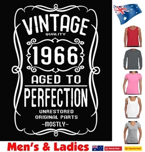 59th Birthday tshirt born 1966 tshirts Funny T-Shirts Vintage Present 1960's - Picture 1 of 32