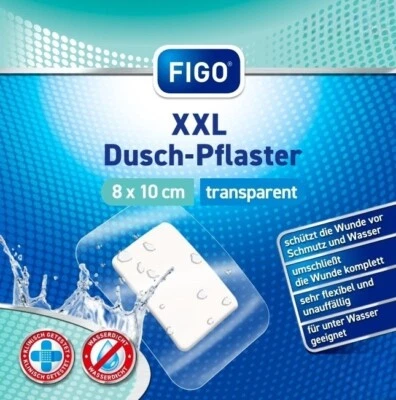 20 Stück  XXL Duschpflaster wasserfest Wund Pflaster Verband transparent 8x10 cm - Bild 1 von 4