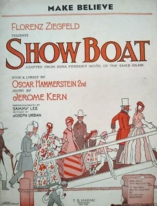 Partitura musical vintage de Hammerstein de barco de exhibición de 1927 Make Believe - Imagen 1 de 3
