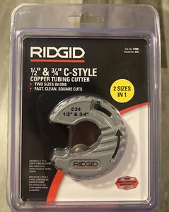 RIDGID 57008 C-Style Close Quarters Copper Tubing Cutter, 0.5" and 0.75" New - Picture 1 of 4