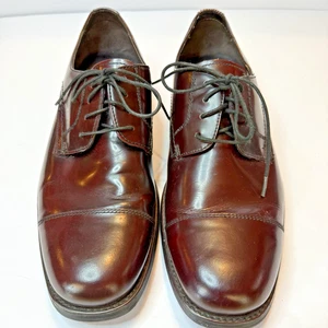 Johnson and Murphy Mens Dress Shoes Size 10M  20-3243 Burgundy Lace Up Preowned - Picture 1 of 24