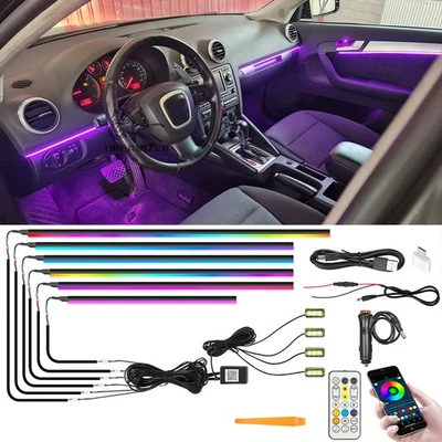 Luces LED de ambiente interiores de coche 10 en 1 luces de atmósfera para Audi A3 A4 A5 A6 A7 Foto 1 de 4