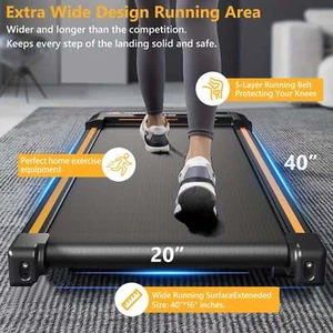 Portable Under Desk Treadmill for Home/Office, Walking Pad 2 in 1 with Remote Co - Picture 1 of 7