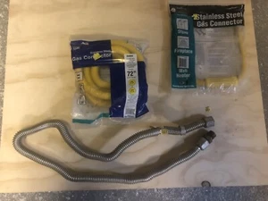 lote de 3 líneas de gas flexibles 2 nuevas 1 usadas - Imagen 1 de 6