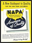 1939 NAPA National Automotive Parts Association New Metal Sign: Dealership Style