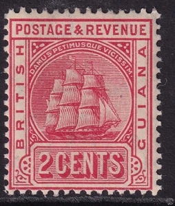 BRITISH GUIANA EDVII SG253a, 2c rose-red, lightly mounted mint - Picture 1 of 2