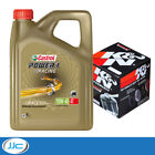 Castrol Power 1 10W40 & K&N Oil Filter Kit For Kawasaki 2011 ZX10R JBF (KN-303)