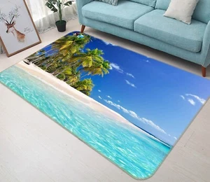 3D Beach Scenery K1440 Non Slip Rug Mat Elegant Photo Carpet Panda 2023 - Picture 1 of 5