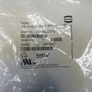 HARTING, 09140023121 Han HV module, 16A 5000V female NEW IN SEALED PACKAGE. - Picture 1 of 4