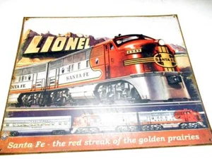 METAL SIGN - LIONEL SANTA FE F-3 - 15 X 12" - EXC. - FOR YOUR TRAIN ROOM - W22 - Picture 1 of 1