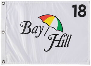 Arnold Palmer's BAY HILL CLUB (White) Screen Print GOLF FLAG