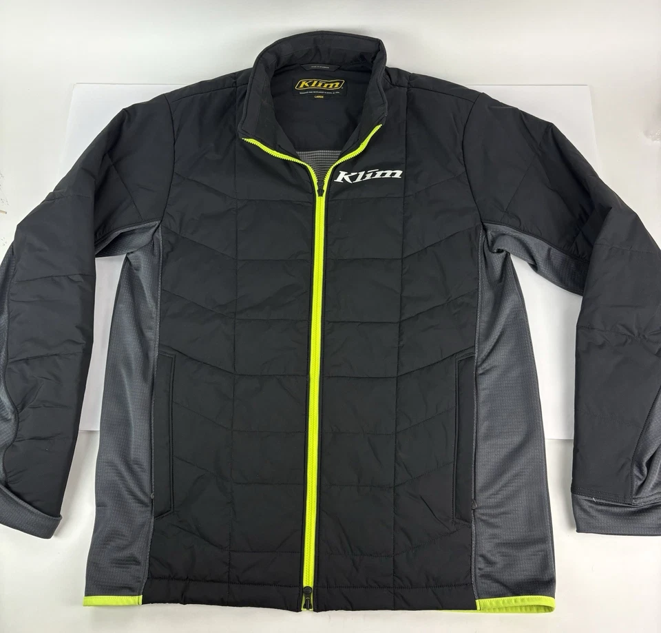 Chaqueta de aleación Klim Override para hombre L negra gris amarilla aislada capa media Foto 1 de 4