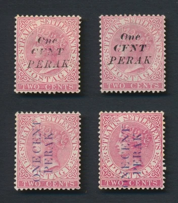 SELLOS MALAYA PERAK 1887-1889 SG 29 CFENT SG 30x2 Foto 1 de 4