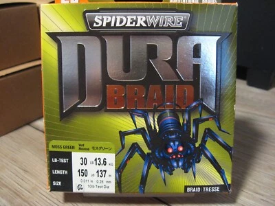 Línea de pesca trenzada SpiderWire DURA TRENZADA - 30 LB - 150 yardas - VERDE MUSGO Foto 1 de 4