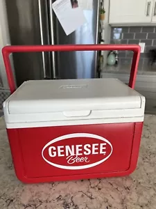 Vintage Genesee 6 Pack Coleman Beer Cooler Red “Rare” - Picture 1 of 8