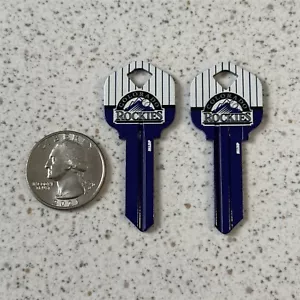 Lot of 2 Colorado Rockies Baseball Uncut Blank Keys House Keys Set B49714 - Picture 1 of 2