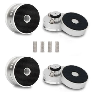 Altavoz HiFi de aluminio 4 piezas tocadiscos soporte de aislamiento pies base almohadilla con cuentas de acero - Imagen 1 de 8