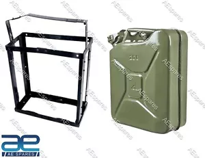 Jerry Can 20 Ltr Green Colour With Holder For Ford Willys Jeeps GEc - Picture 1 of 11