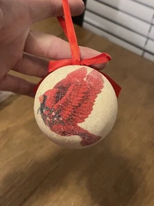 Kardinal Vogel Zuckerbeschichtet Milchkugel Styropor Weihnachtsschmuck - Bild 1 von 1