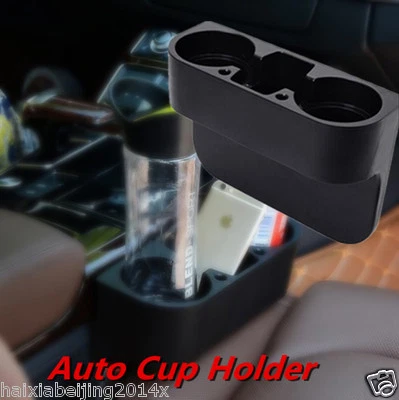Asiento de coche costura cuña taza soporte para bebidas soporte para taza almacenamiento organizador portátil Foto 1 de 4