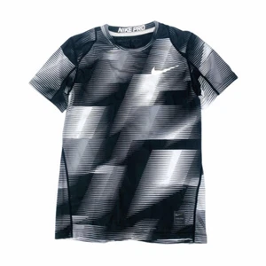 B06-Nike, 10-12Y/M, s/s poly active shirt (Black/White/Gray) - Picture 1 of 2