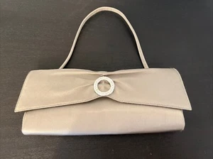 Vintage RODO Satin Evening Bag/Purse/Handbag Crystals/Pearls Italy *Read* - Picture 1 of 14