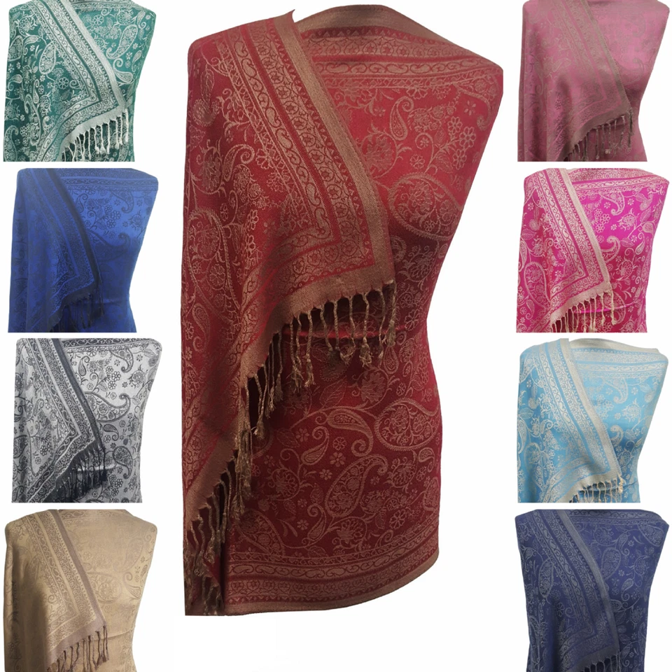 LONDON SOUVENIR Designer Paisley Schal Schal gewickelt Pashmina warm weich SilkyTouch Geschenk
