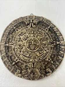 Vintage Mayan Calendar Raised Wall Plaque Chariots Of The Gods Ancient Aliens 7” - Picture 1 of 10