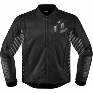 New Men's Icon Wireform Motorcycle Jacket ~ Black ~ XL ~ 2820-3129
