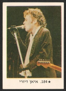 Ian Dury Card No. 184 Israel Tv World Card Album 1986 - Picture 1 of 2