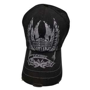 Cappello da baseball Harley Davidson Motorcycles maglia snapback invecchiato nero - Foto 1 di 5