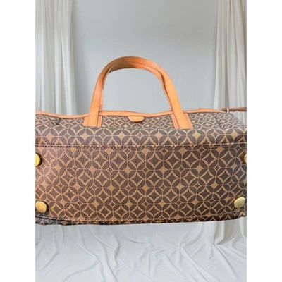 Bolso de Mano Fossil Issue No.1954 Marrón Logo Borde de Cuero Cremallera Superior Bolso de Hombro Foto 1 de 4