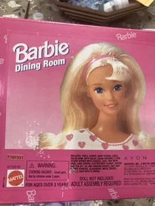 Vintage 1997 Avon Barbie Dining Room New But Open Box - Picture 1 of 18
