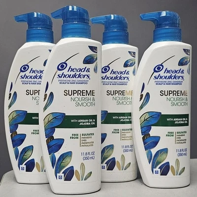 4 botellas de champú HEAD & SHOULDERS SUPREME nutritivo y suave 11,8 oz EXP 3/2026 Foto 1 de 2
