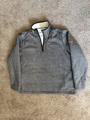 ORVIS MEN'S SWEATER Gray  1/4 ZIP PULLOVER FLEECE SIZE LARGE Foto 1 de 4