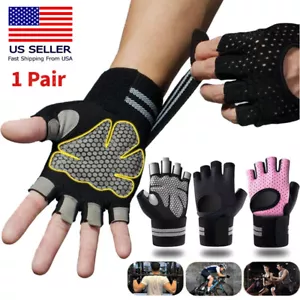 Power Weight Lifting Gloves Fitness Bodybuilding Workout Training Gym-Men Women - Picture 1 of 16