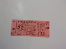 MUHAMMAD ALI vs FLOYD PATTERSON Boxing Ticket 1965 Cassius Clay Syria Mosque