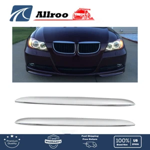 For 2007-2008 BMW 328i 335i 328xi 335xi Hood Molding Chrome RH & LH Front Trims - Picture 1 of 6