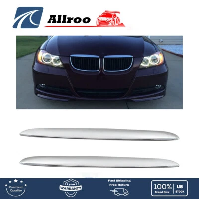 For 2007-2008 BMW 328i 335i 328xi 335xi Hood Molding Chrome RH & LH Front Trims — 第 1/4 张图片