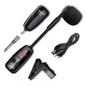 UHF Wireless Microphone For Trumpet Saxophone Instrument 50M Range Wireless m - Picture 1 of 23