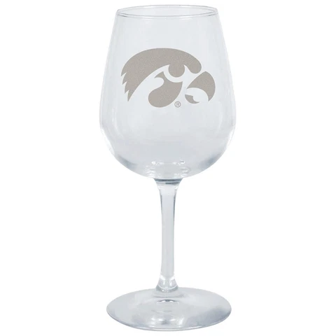 Iowa Hawkeyes 12.75oz. Stemmed Wine Glass Cover