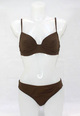 Speedo Bikini Set Swimsuit Swimwear Women Brown Size 10 Underwired Lined Beach - Image 1 of 4