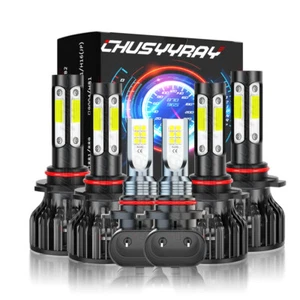 LED Headlight+Fog Light Bulbs Kit For 2002-2005 Chevrolet Avalanche 1500 2500 - Picture 1 of 24