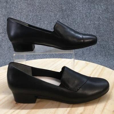 Женские мокасины Trotters 10.5N Moment без задника на каблуках T1765-001 черная кожа - Изображение 1 из 4