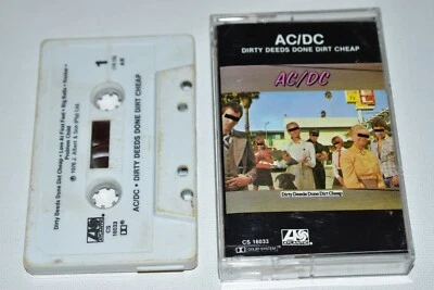 AC/DC Cassette Dirty Deeds Done Dirt Cheap Audio Tape 1976 - Image 1 of 3