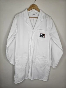 EDITH COWAN UNIVERSITY LAB COAT, WHITE, SIZE LARGE, UNISEX - Picture 1 of 7