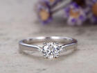 0.54 Ct Simulated Diamond Wedding Ring Solid 14K Hallmarked White Gold Size 5 6