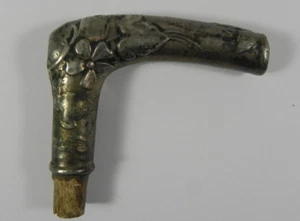 Antique Austria Vienna 800 Silver  Marked GESCH Handle Walking Stick Cane - Picture 1 of 10