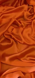 Tela satinada naranja oscuro Charmeuse 58"" precio por metro - Imagen 1 de 2