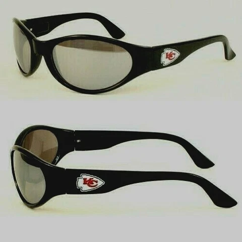 Kansas City Chiefs Sunglasses Solid Frames UV Protection AND W/FREE POUCH/BAG Cover